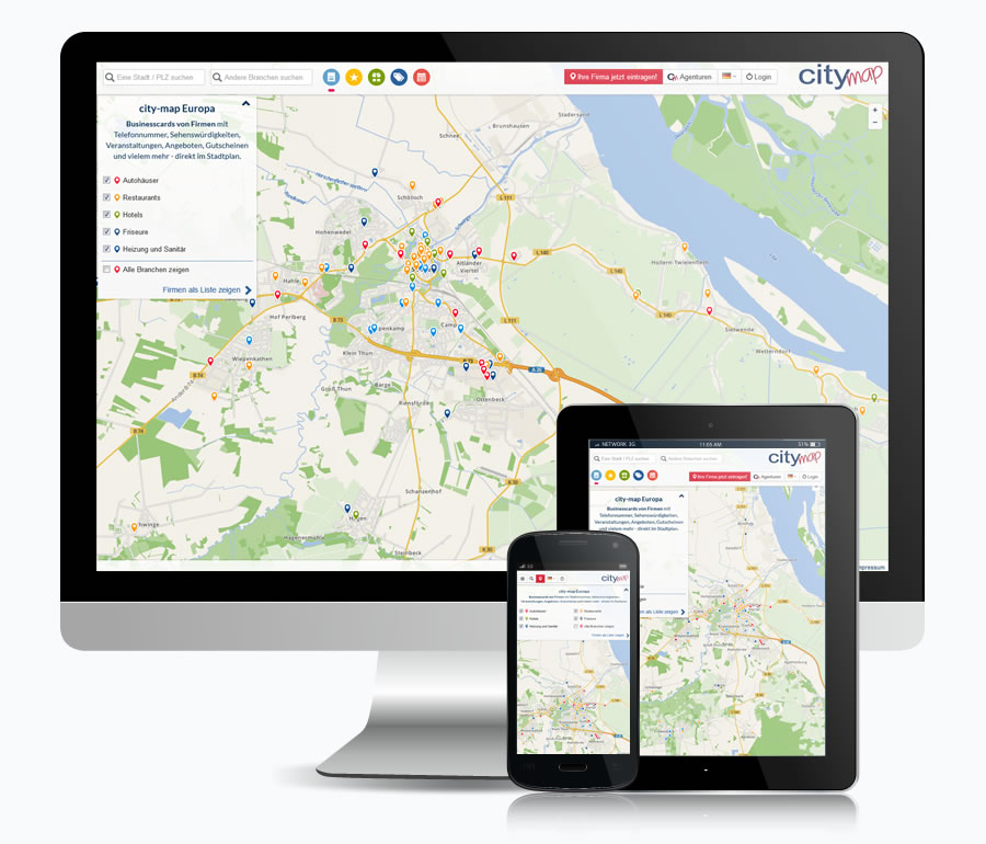city-map Branchenverzeichnisse | regional, deutschladweit und europaweit