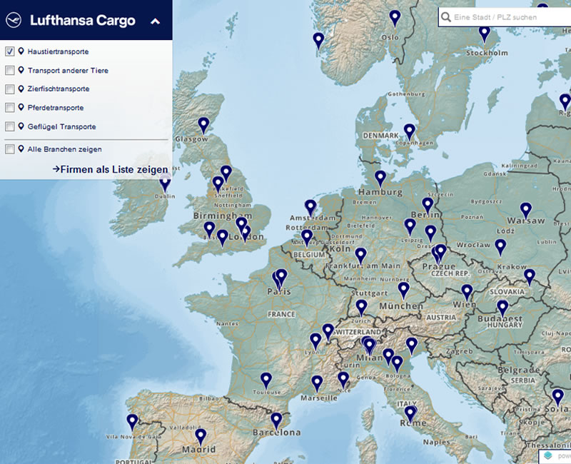 Lufthansa Tier-Transport